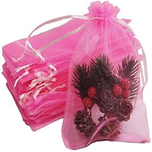 100pcs / lot smycken dragsko organza väska påsar bröllop favor gåva väskor paket för jul baby shower