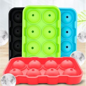 Moulds Round Ice Trays for Freezer With Lid Ball Mold Whiskey Sphere No Leaking 5 Colors Kitchen Bar Accessories Supplies Tools