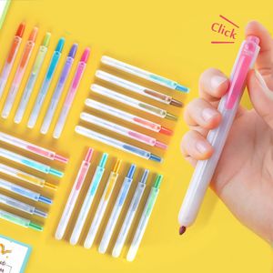 Evidenziatori 6 pz/set Evidenziatore Punta Morbida 24 Colori Pennarello Kawaii FAI DA TE Po Journal Cancelleria Fluorescente per Studenti