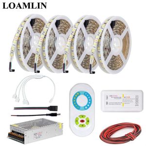 Wholesale lighting color temperature resale online - 20M SMD Color Temperature Led Flexible Strip Light CCT Controller Power Supply Adapter Kit Strips