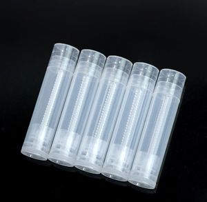 1000pcs 5g Tomma Clear Lip Balm Tubes Flaskbehållare Genomskinlig Läppstift Mode Cool Lips Tube Refillerbara Flaskor Sn5485