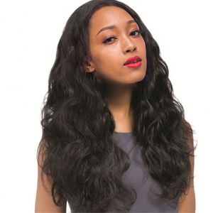 ボディウェーブu部品黒人女性のための人間の髪のかつら150％ミドルUシェイプマレーシアのレミーヘアウィッグナチュラルカラー