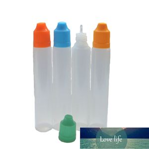 Fast Dropper Bottles 30ml PE E Liquid Bottle with Colorful Child Proof Caps and Long Thin Tips Pen Shape Bottle