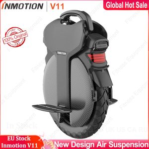 無料付加価値税 INMOTION V11 一輪車エアサスペンション 84V 2200 ワット 1500wh セルフバランススクーター電動ビルドインハンドル一輪ホバーボード EU 在庫