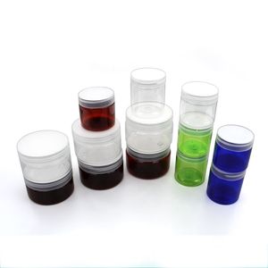 50ml 80ml 100ml 120 ml 150ml luxury round clear pet cosmetic plastic cream storage container jars and bottles for food