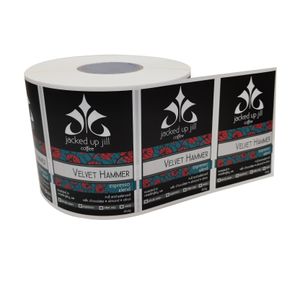 Etichette adesive in carta patinata con etichette adesive a colori in carta patinata con logo personalizzato