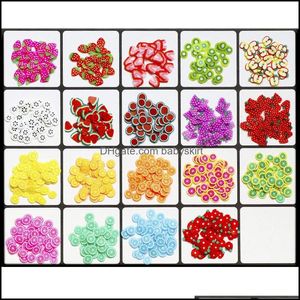 Çıkartmalar Tırnak Sanat Salon Sağlık Beautystickers Çıkartmaları 50pcs Kalp Dilimler Polimer Kil Slime Charms için mükemmel