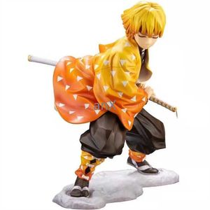 Anime 16cm Demon Slayer Kimetsu Nej Yaiba Figur Kamado Tanjirou Action Figur Agatsuma Zenitsu Nezuko Warrior PVC Modell leksaker X0526