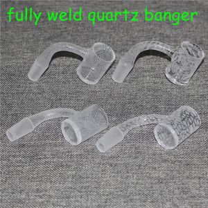 Wholesale sandblast quartzo banger fumar prego totalmente solda 2mm de espessura parede 4mm inferior unhas desaparáveis ​​para tubos de água de vidro Bong Hookah Dab Rig