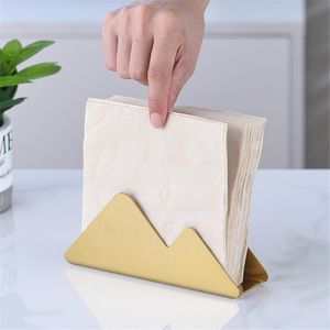 Tissue Boxes & Napkins Chic Napkin Paper Holder El Gold Silver Metal Clip Kitchen Sheet Stand Restaurant Table Serviette Dispenser