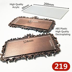 Placas de porta de cobre antigas de plástico/acrílico para portões de casa El Sala personalizada número de adesivos de número de casa assinam outro hardware