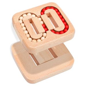 Wooden Rolling Ball Bead Toy Fingertip Magic Rotating Cube Toys Prevention Alzheimer's Disease Adult Fidget Toys