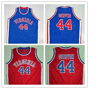 Maglia da basket da uomo di alta qualità 44 GEORGE GERVIN VIRGINIA SQUIRES College Throwback cucita su misura con qualsiasi nome e numero