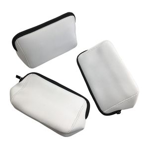 DHL50PCS Sacos Cosméticos Sublimação DIY Branco Neoprene Neoprene impermeável Grande Capacidade Maquiagem Bag