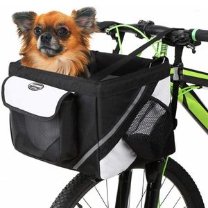 Dog Car Seat Covers Portable Pet Bicycle Carriers Bag Puppy Cat Small Animal Bike Carrying Outdoor Travel Accessories Removable Box Basket