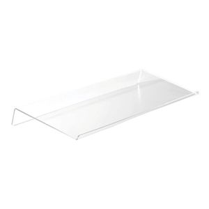 Hooks & Rails Acrylic Tilted Computer Keyboard Holder Clear Stand For Easy Ergonomic Typing Office Desk Home School