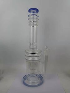 H: 45cm 18mm eklem boyutu cam bong mavisi