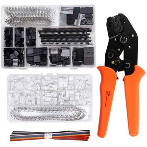 SN-28B crimping tool crimper plier 1550pcs Dupont connector kit and 460pcs JST-XH terminals set 2.54mm pitch female pin header 211110