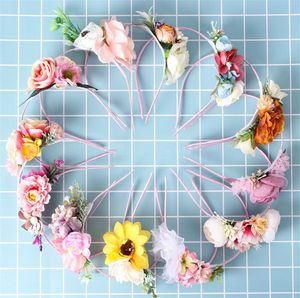 Flower Fairy Hairhoop Festa Favor Children's Partys Supplies Simulado Flores Headband Menina Adorável Cabelo de Performance Headdress DB832