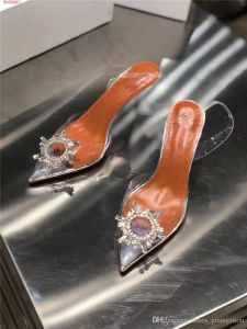 Damer sandaler med paljetter bröllop bankett rhinestone blomma dekoration sommar stil brudtärna pekade öppet höga klackar sandaler storlek 35-42