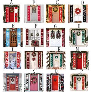 25 Style Christmas Couplets Merry Banner Door Hanging Banner Porch Sign Flags Decorations Curtain Xmas Couplet