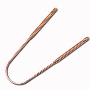 Oral Stainless Steel Tongue Scraper Rose Gold Banishes Bad Breath and Maintains Gum Hygiene 200pcs