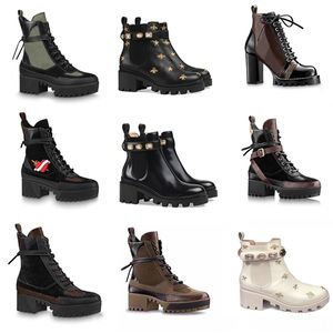 Top Snow Boots Martin Desert Boot Women Leather Laureate Platform White Bee Star Trail Lace-up Ankle Boot Winter Boot high heels With Box
