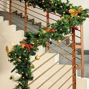 Decorative Flowers & Wreaths 1.8M Christmas Garland Green Rattan Wreath Decor Home Xmas Party Artificial Tree Banner Hanging Ornament