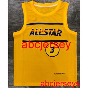 UOMINO DONNE BAMBINI 6 STYLES 3# Paul 2021 All Star Yellow Basketball Jersey ricamo nuove maglie da basket XS-5xl 6xl