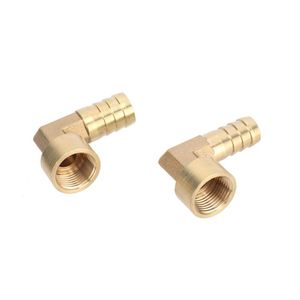 Vattenutrustning Garden Tube Connector 90 graders mässing Elbow 12mm 14mm Barb till 3/8 