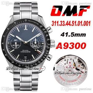 OMF Moonwatch A9300 Automatic Chronograph Mens Watch Black Dial Stainless Steel Bracelet Super Edition 311.33.44.51.01.001 (Black Balance Wheel) Puretime M22