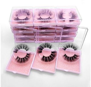 8D MINK Tjock Ögonfransar Crisscross Cruelty Free Volume Mjuk Big Dramatic Full Eye Lashes Makeup Tool Partihandel