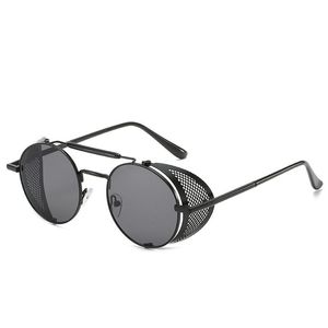 Óculos de sol Steampunk homens mulheres personalizado pára-brisa óculos retro cor película reflexiva rodada