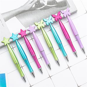 Creative Cute Highlight Star butterfly Shape Plastics Ballpoint Pen Spinning Gel Pen Writing Supplies