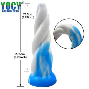 Nxy Dildos Anal Brinquedos 6cm Espessura Vestibular Expansão Plug Masturbação Vaginal Silicone Falso Penis Adulto Produtos 0225