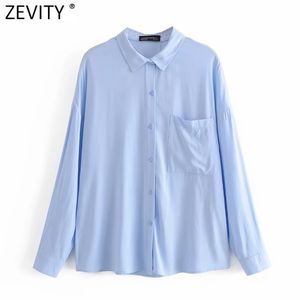 Women Fashion Pocket Decoration Casual Kimono Smock Blouse Office Ladies Business Shirts Roupas Chic Chemise Tops LS7580 210416