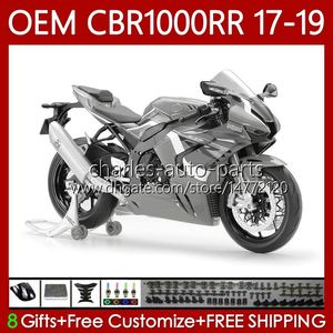 Bodywork + Tanque para Honda OEM CBR1000 CBR 1000 RR CC 2017 2019 2019 corpo 75No.103 cbr1000cc cbr 1000rr 1000cc cinza brilhante 17-19 cbr1000rr 17 18 19 Feeding de molde de injeção