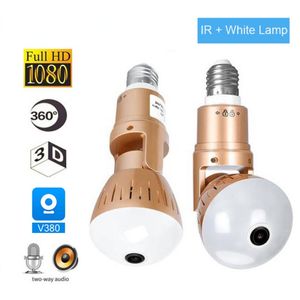 IP camera lâmpada lâmpada luz sem fio 2MP HD 360 graus panorâmico luz casa cctv segurança video videovillance wifi câmera