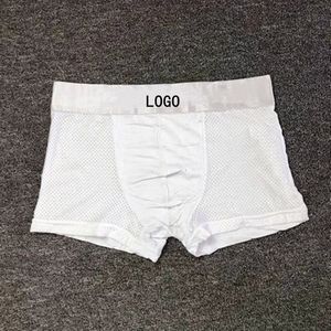 Letra Imprimir Logo Mans Underpants Moda Casual Sexy Underwear Boxer Shorts Designers Marca Malha Boxers Respirável Panties 3 pcs com caixas