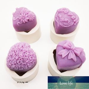 Tool 3D Silicone Soap Mold Heart Love Rose Flower Chocolate Polymer Clay Crafts DIY Forms For Base K388