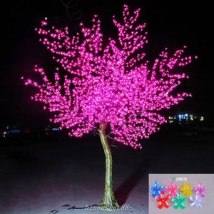 屋外LEDの人工桜の花の木ライトのクリスマスツリーランプ2304PCS LEDS 9.8フィート/ 3.0Mの高さ110Vac / 220Vac雨水降順