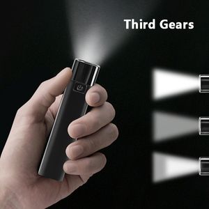 XPE Strong Lightlight USB ładowanie z funkcją zasilania Bank Outdoor Portable Portable Plastic o długim zasięgu 1200 mAh