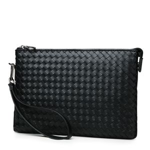 Pochette Uomo Casual Design scozzese in pelle per uomo Portafoglio con cinturino a mano Custodia impermeabile Piccola borsa popolare