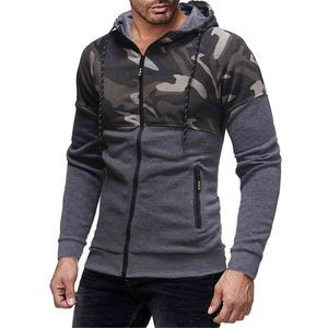 Mäns Hooded Sweatshirt Märke Kamouflage Coats 2020 Sweatshirt Man Camo Hoody Hip Höst Vinter Militär Hoodie Mens Kläder Y1213