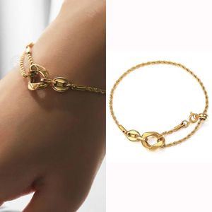 Link, Chain Gold Color Rope Link Bracelets For Women Girls Cuban Marina Charm Stainless Steel Bracelet Adjustable Jewelry Gifts DB331A