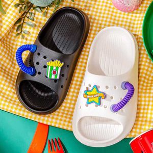 Children's Slippers Summer Household Bathroom Bath Couple Indoor Non-Slip Parent-Child Flip Flop Men's Soft Bottom Shoes qq490 210712