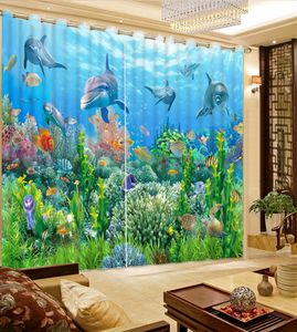 Blackout Window Curtain European Living Room Bedroom Curtains 3D Drapes