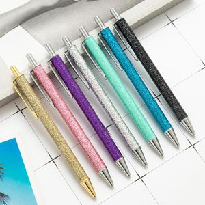 Bollpunktspennor Klicka på Ball Pen Stationery School Accessories Multi Color Ballpen Metal Gift Business