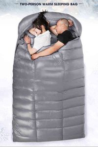 Wholesale thin sleeping bags for sale - Group buy 2 Person White Goose Down Filled Camping Or Home Sleeping Bag Thin Suitable For Warm Weather Size X cm Large Space