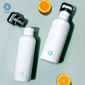 FEIJIAN YG Fluoreszierende Wasserflasche, einlagiges Edelstahl-Trinkgeschirr, Fahrrad-Sportflasche, Kaltwasserbecher, BPA-frei, 1000 ml, 210917